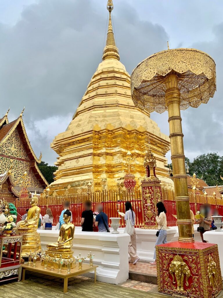 Wat Phrathat Doi Suthep Golden Chedi Chiang Mai